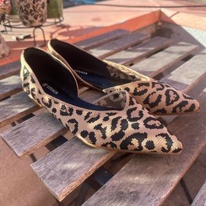 Vivaia Melia Dark Leopard D’Orsay Pointed Flat- Size 40 - 8.5 US